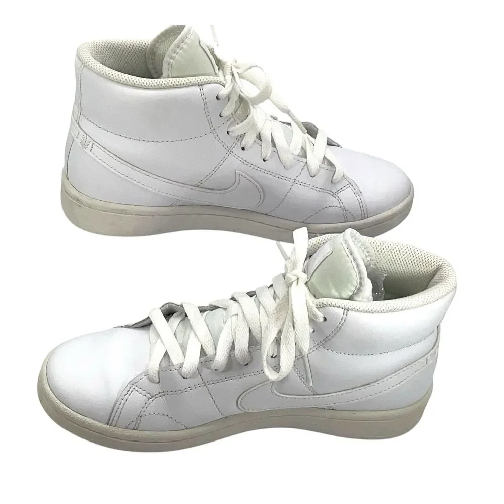 Nike Court Royale 2 Mid White High Top Sneakers Youth Size 7 CT1725-100